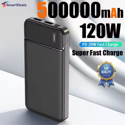 50000mAh PowerBank 120W Super Fast Charging External Battery PowerBank Large Capacity Power Bank For