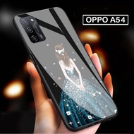 h04 Case Kaca Oppo A54 sotfcase Glass Oppo A54 Case Hp Oppoa54 Keren