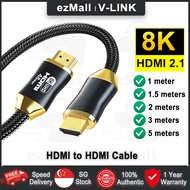 4K HDMI Cable Braided High Speed HDMI 2.0 Cord 18Gbps with Ethernet Support 4K 60Hz HDCP 2.2 ARC 3D