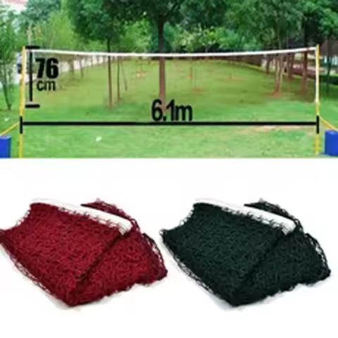 6.1m X 0.76m Sport Volleyball Training Mesh Badminton Net Tennis Portable Indoor and Outdoor Badmint