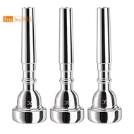 3 Pack Trumpet Mouthpiece, 7C 5C 3C Silver Plated Mouthpiece for Beginners, Professional Players