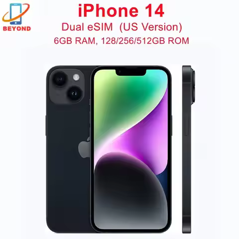 Unlocked iPhone 14 128GB/256GB ROM 6GB RAM 6.1' Original Super Retina OLED Face ID NFC A15 Bionic 5G