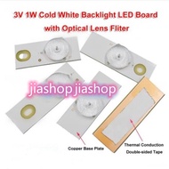 10Pcs SMD LED Board 3V 6V 1W Cold White Backlight Lamps Strips with Optical Lens Fliter for 32-65 inch LED TV Repair + free cable,guaranteed quality new original on sale