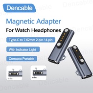 Type-C To 7.62mm 2pin/4pin Magnetic Adapter Portable Magnetic Charging With blue Indicator Light Mag
