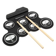 กลองชุด กลองไฟฟ้า กลองชุด 7 ชิ้น Electric Drum Pad Kit Digital Drum ทำจากซิลิโคนคุณภาพดี ขนาดบางพกพา