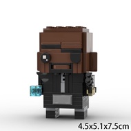 Marvel Comics Classic Character Head Figure Building Blocks DIY Assembly Toy Display Piece Childrens