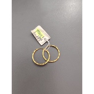 375 gold round earrings size L