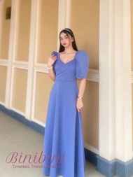 Dolores Filipiniana Puff Sleeve Dress Overlap Tube Modern Filipiniana Church Dress Taytay Supplier