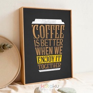 Wall Decor Coffee Quotes Poster Coffee Lovers Wall Decoration