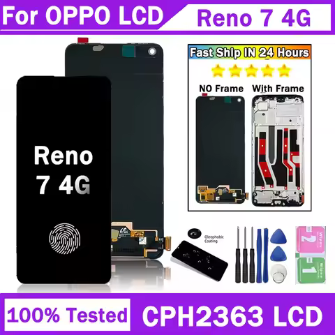 6.43"AMOLED Reno 7 Screen For Oppo Reno7 LCD Display Touch Screen Digitizer Assembly For OPPO Reno7 