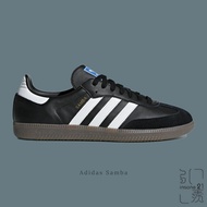 ADIDAS SAMBA OG All Black Caramel Bottom Leather Retro Suede B75807 [Insane-21]