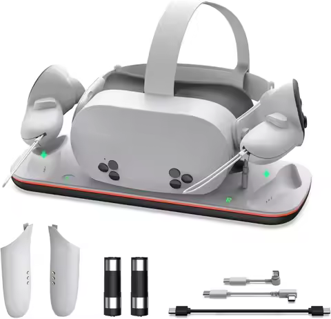 Charging Dock for Mate Quest 3/3S VR Stand for Meta Quest3 Charge StationSupports Headset with Type-