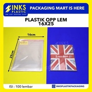 OPP PLASTIC GLUE 16x25 MULTIPURPOSE PACKAGING (100 PCS) plastic packaging