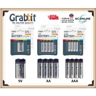 Grabbit 1.5V Super Heavy Duty Battery ( AA / AAA / 9V )