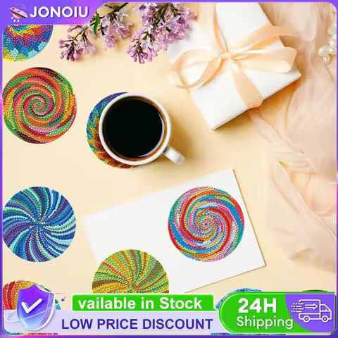 8 PCS Diamond Painting Coasters Kits Saint Patricks Day Acrylic Diamond Painting Crafts Coaster Vale