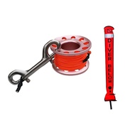 LazaraLife high visibility Surface MARKER buoy SMB Tubeพร้อมDIVE Reelสำหรับการดำน้ำ