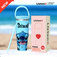 ListonX Cartoon Stainless Steel Tumbler - 890ml with Handle & Dual Drinking Options
