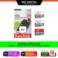 SanDisk Ultra microSD Card (16GB/32GB/64GB/128GB) Class 10 for Smartphones, Tablets, Dash Cam - up t