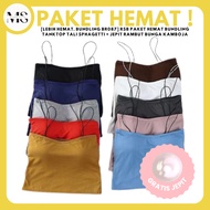 [MORE ECONOMICAL, BUNDLING BR087] *Miyeon* Tanktop Bundling Savings Package SphagettiTALI + Frangipa