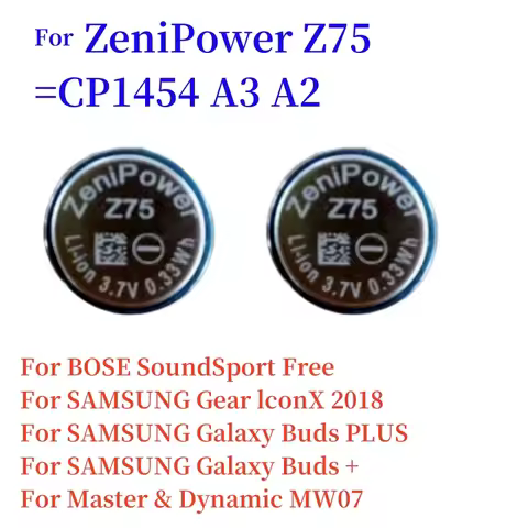 Z75 Battery CP1454 For Bose Soundsport Free For Samsung Gear IconX 2018 & Galaxy Buds+ Live SM-R140 