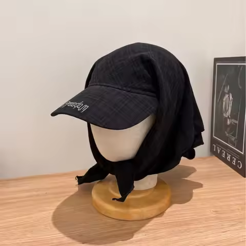 Outdoor Camping Style Sun Protection Hat Jennie Scarf Hat Small Sweet Sunscreen Tie Hat Wide Brim Ha