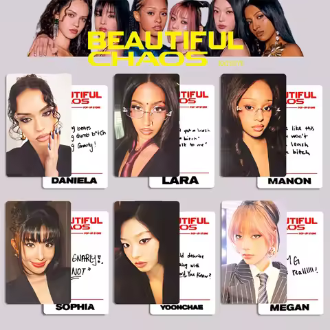 KPOP KATSEYE 2025 New Album Card BEAUTIFUL CHAOS Special Card MANON SOPHIA DANIELA LARA MEGAN YOONCH