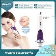 ❖☒CkeyiN RF EMS Facial Oxygen Injection Machine Microcurrent Face Lifting Red Light Warm Wrinkle Rem