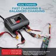T400 New Version HTRC H200x2 Charger RC Model Charger B6 Balance Charger Smart Charger LiPo Touch Sc