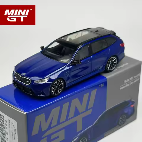 MINIGT 1:64 BMW M5 Touring G99 Marina Bay Blue Metallic Alloy Car Model 1080