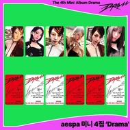 Aespa Drama Solo photocards Kpop mùa đông karina Giselle ningning Solo thẻ ảnh 6 mỗi bộ
