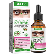 OUHOE Aloe Vera Eye Serum บำรุงรอบดวงตา ลดเลือนริ้วรอบ ปราศจากพาราเบน ขนาดพกพา 30ml
