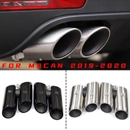 Car Accessories 304 Stainless Steel Exhaust Pipe For Porsche Macan 2019 2020 Mufflers Tip Black Exhaust Pipe Car Exhaust