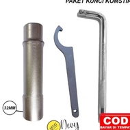 MATA 32MM STEERING WRENCH PACKAGE / AMTECHHOOK WRENCH L-SOCKET HANDLE COMMERCIAL/ 32MM SOCKET BIT MO