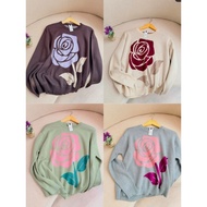 KNITTED ROSE - knitted material cardigan sweater knitted sweater