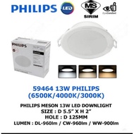 PHILIPS MESON 59464 13W LED DOWNLIGHT 5" 3000K/4000K/6500K