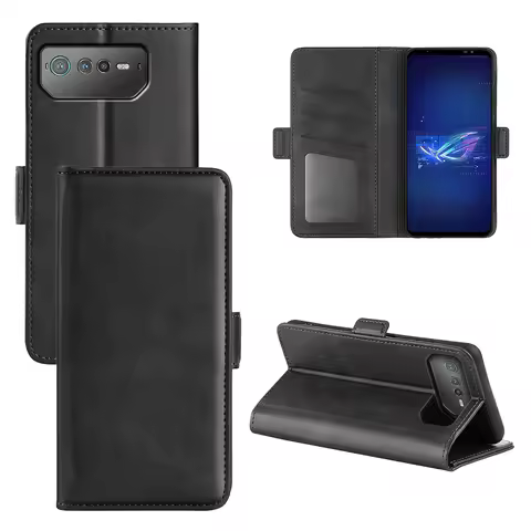 Leather Wallet Flip Cover Vintage Magnet Case For Asus ROG Phone 6 Coque