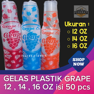 Gelas Plastik Pop Ice / Cup OZ GRAPE isi 50 pcs/dus isi 2000 pcs