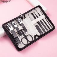 9/18Pcs Nail Clipper Manicure Set With Box Stainless Steel Nail File Tweezers Clippers Professional