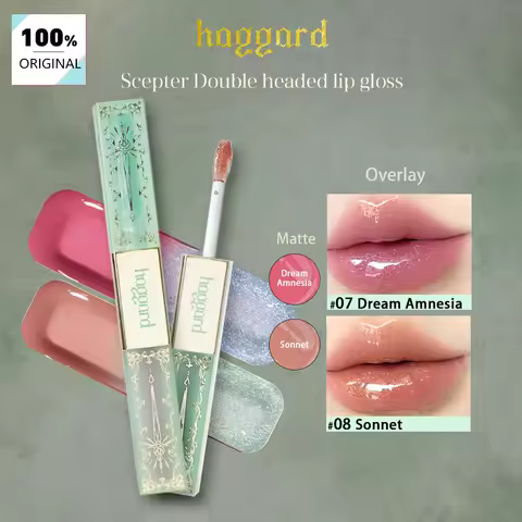 Haggard Scepter Double Headed Lip Gloss,Smooth Texture,High Color-Rendering,Long-Lasting Effect,Luxu