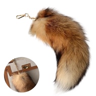 OXXGGKAO Soft Foxes Tail Keychain Pendant Plush Animal Tail Keyring Charm Animal Tail Keychain Ornam
