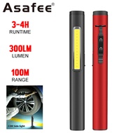 Asafee YD2302 Mini LED Keychain Light 300LM Portable Pen Lamp With Clip Bottom Magnet Flashlight Typ