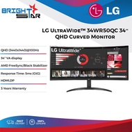 LG 34WR50QC 34'' 21:9 Curved UltraWide™ QHD (3440x1440) Monitor with FreeSync