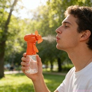 Bang Hand Crank Mist Cooling Fan with Rotating Head Portable Manual Mist Fan