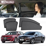 LINNUNU Magenetic Car Sunshade Windshield Curtain Side Window Sun Shade UV Protection For peugeot 50