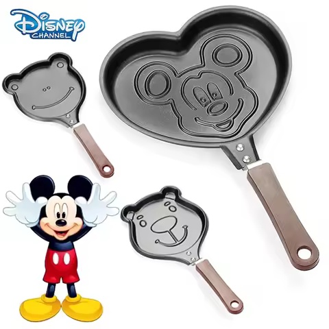 Disney Mickey Mouse Pans Cast Iron Cookware Party Decor Non Stick Pan Stainless Steel Frying Pan Fry