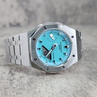 《特別限量版》G-SHOCK改裝訂製 男裝女裝手錶鋼錶 農家橡樹  Casioak Casio G Shock Special Limted Edition GMAS2100 Luxury Men Ladies Watch blue 42mm