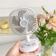 Fan Cartoon Small Fan Small Class Desk Mini Handheld Portable Rechargeable Desktop Cute Office Small