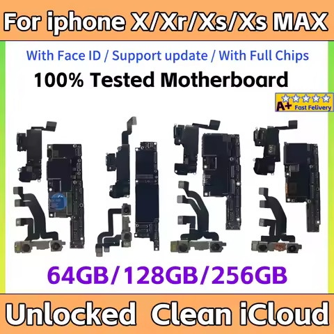 Free Shipping Clean iCloud Full Working Xs Mainboard for iPhone XR/X/XS MAX Motherboard Unlock Suppo