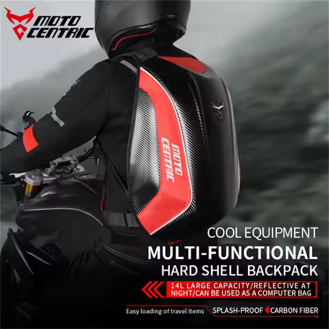 Motocentric Waterproof Carbon Fiber Helmet Backpack Multi-functional Motorcycle Motocross Moto Cycli