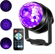 UV Black Lights LED Disco Ball Strobe Lights for Dark Party Supplies Halloween Xmas Birthday Party H